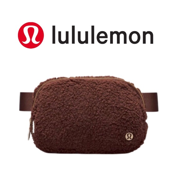 lululemon athletica Handbags - Lululemon 1L Unisex Everywhere Belt Bag Fleece Brown/Gold BRAND NEW